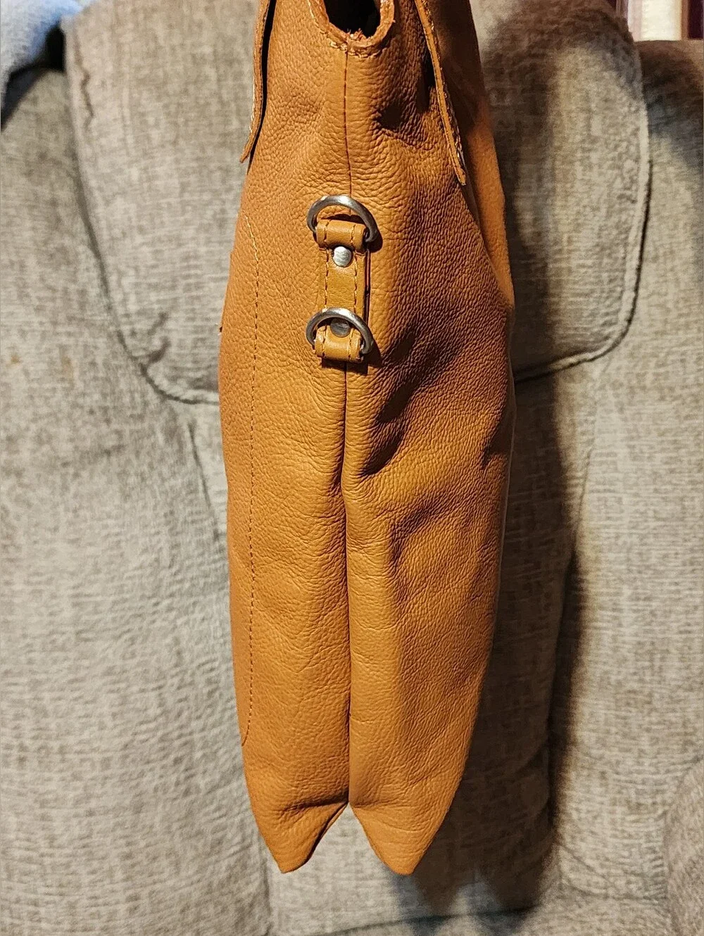 Cristian of Italy Camel Brown Leather Tote Bag Shoulder Purse